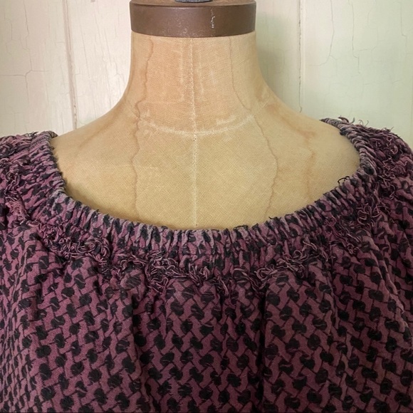 CECILIE COPENHAGEN sz 1 S Off Shoulder Dark Red Top - Picture 6 of 11